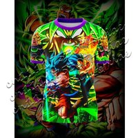 Dragon Ball Super Broly Battle Green Galaxy Sports Jersey Breathable Quick Dry Short Sleeve Anime T-Shirt Men Women Casual Tops