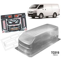 High quality 1/10 Hiace bus RC PC shell body 190mm width Transparent no painted drift body shell for RC hsp hpi trax mst Tamiya image 3