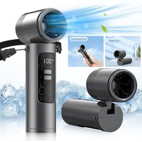 Portable Handheld Turbo Fan 3-in-1 Strong Wind 100 Speeds LED Digital Display 90° Foldable Outdoor Handheld Fan 2000mAh Battery