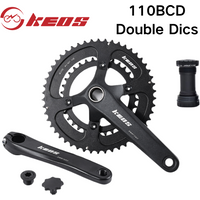 KEOS Double Chainring Crown 50-34 Teeth 11/12s Road Bike With 165/170mm Hollow Integrated Bicycle Sprocket Crankset ForSHIMANO
