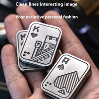 Metal Slider Stress Relief Toy KK AA Anti Stress EDC Top Spinning Poker Toys Portable Decompress Magnetic Toys Adults Gifts