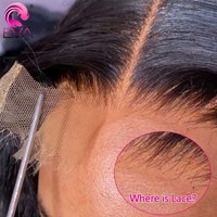Eva Hair 13x6 13x4 Lace Frontal Only Brazilian Straight Human Hair Closure 5x5 6x6 7x7 HD Lace Frontal Closures Only Pre Plucked