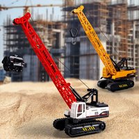 3 Styles Children's Inertial Engineering Vehicles, Crawler Engineering Cranes, Stone Cranes, Wood Grabbers, Boys' Model Toy Car