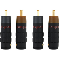 Hi-end Copper RCA Plug Gold Plated HiFi Audio Adapter Lotus Shape Welding Type Connector