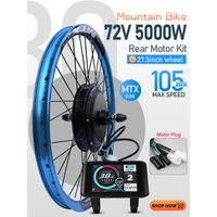 AliExpress LITTLE TT MTX Ebike Conversion Kit 72V 5000W Brushless Rear Rotate Hub Motor Wheel Dropout 150mm for Electric Bike Conversion Kit 27.5inch