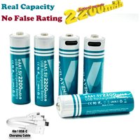 1.5V AA Real Capacity 2200mAh Rechargeable Battery No False Rating USB-C Lithium Battery for Remote Control Mouse Camera Toys