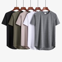 Summer Plain Color Tops Gym Bodybuilding Sport Clothing Men Fitness Muscle Short Sleeve Hip Hop T-shirt Cool Cotton Breathable T