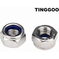 M5x0.5 M6x0.75 M8x1 M10x1 M12x1.25 M14 M16x1.5 A2 Stainless Steel Fine Thread Nylon Insert Lock Nut Hexagon Self-locking Locknut