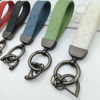 Luxury Faux Leather Car Key Chain Elegant Solid Color DIY Waterproof Car Key Ring Holder Pendant Backpack Keychain Ornament