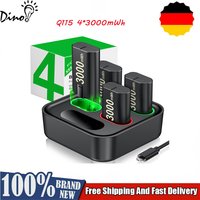 4 * 3000 mWh Xbox-Controller-Akku für Xbox Series X | S/One S/X/Elite wiederaufladbarer Akku mit Schnellladestation