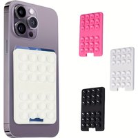 1pc Silicone Suction Cup Phone Holder with Card Wallet for Convenient Selfies, Compatible with Android and Iphone