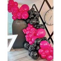 99Pcs/Set Hot Pink Black Latex Balloons Garland Arch kit Baby Shower Wedding Anniversary Birthday Party Decorations Balloons
