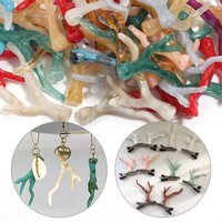 20pcs/lot Coral Branch Shape Acrylic Beads Colorful Deer Antler Beads For DIY Jewelry Making Necklace Decorations Accessories