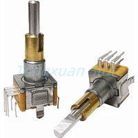 1pc EC11EBB24C03 EC110701N2B Dual-Shaft Axis Encoder With Push Button Switch 8Pins 30 Position 15 Pulse Handle 25mm