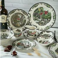 Foreign Trade Export Manor Christmas Breakfast Plate Steak Plate Dinner Dishes