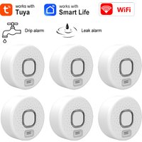 Tuya WiFi Water Leakage Detector Smart Life Drip Sensor High Decibel Sound Alarm Kitchen Bathroom Flood Leak APP Remote Alert