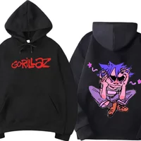 Music Band Gorillaz PUNK ROCK Sweater Cartoon Pattern Hooded Leisure and Trendy Clothes Vintage Y2K oversized Clothing