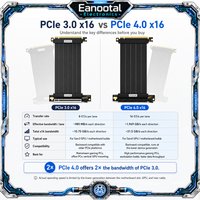 PCIe 3.0 4.0 x16 GPU Riser Cable Black White PCI Express Graphics Card Extension Cable