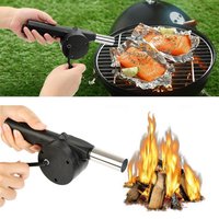 Lightweight Portable Hand Crank Fire Bellows Air Blower,Classic Manual BBQ Fan,Essential Barbecue Accessories for OutdoorCamping