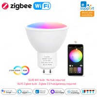 Ewelink GU10 Zigbee LED Bulbs WiFi Smart LED Lamp RGB CW WW Ewelink App Control Led Light Bulb Works With Alexa Google Yandex
