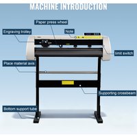 SIHAO Vinyl Cutting Plotter Cutter Edge Scanning Engraving Machine Supports USB Interface Maximum Size of 380/600/800/1200mm