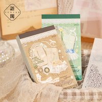 20pcs Light Vintage Mesh Literary Style PET Material Collage Book
