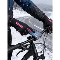 AliExpress NONE Women's Winter Warm Gloves Windproof Touchscreen Gloves for Outdoor Cycling Thick Lined Anti-Slip Gloves Perfect Christmas Gift