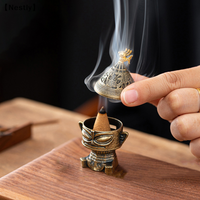Sanxingdui Alloy Incense - Mini Vintage Holder For Meditation, Cones & Coils, Retro Home Decor GiftใNestใ