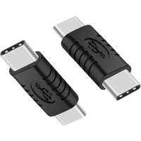 USB C Male to Male Adapter 2PCS USB 3.1 Type-C Connector Extender Support 60W PD Charging, 4K Video and 10Gbps Data Sync