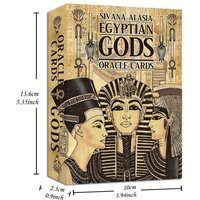 Egyptian Gods Oracle Cards - 12.6*8.9cm Ancient Egypt Divination Deck for Meditation, Guidance - Papyrus Art Style