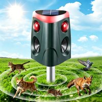 Ultrasonic Animal Repellent with Voice Waterproof Outdoor Solar Powered Animal & Bird Deterrent for Garden And Farm Use
