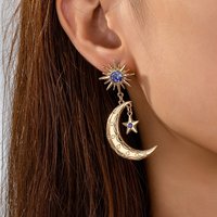 Stud Earrings with Moon and Star Pendants Jewelry Gifts