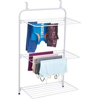 3 Tier Over The Door Hanging Clothes Airer, 12m Drying Space, Foldable Laundry Drying Rack, Easy to Pull and Open Airer indoor/O
