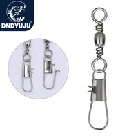 DNDYUJU 20-100 pièces en acier au carbone brochet pêche baril roulement roulement pivotant broche hameçon leurre connecteur pêche accessoires attirail