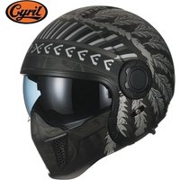 Modular Motorcycle Helmet with Dual Visors Retro Convertible Helmet With Removable Chin Guard For Man and Women
