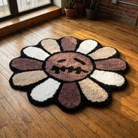 Sunflower Tufted Carpet Aesthetic Bathroom Antislip Area Rug Jack Cactus Flower Mat Bedroom Rug Living Room Decoration Ornament