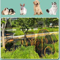 Grande tente pliable portable pour animaux de compagnie avec tunnel pour chats et chiens, maison pliable pour animaux de compagnie pour extérieur avec sac de transport