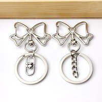6-12 Pcs Bow Key Chain Figure Eight Buckle Star Key Chain Ejection Buckle DIY Toy Jewelry Pendant Link Manufacturing Wholesale