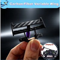 Homemade 4WD Carbon Fiber Variable Rear Wing: Sprinting under Low Wind Speed, Increasing Downforce Under High Wind Resistance