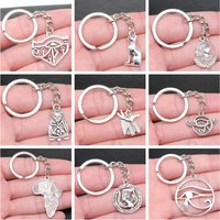 Ancient Egypt Horus Anubis Pharaoh Sphinx Bastet Charms Keychain Souvenirs Keyring Key Holder Accessories Party Gift