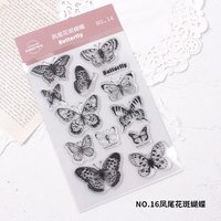 journal stamp Botany clock in number letter Student Scrapbook Decorative Stationery DIY Handmade Silicone retro clear stamps