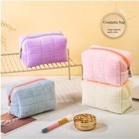 New Cute Plush Cosmetic Bag, Travel Skin Care Product Storage Bag, High-Looking Female Mobile Phone Large Capacity Storage Bag