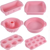 Nonstick Silicone Baking Cake Pan Cookie Sheet Molds Tray, Heat Resistant Bakeware Tools for Muffin Loaf Bread Pizza Cupcake