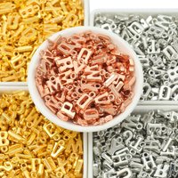 75/150Pcs 10Mm Acrylic Multicolor Letter Pendant Spacer Loose Beads For Jewelry Making DIY Bracelets Necklace Accessories