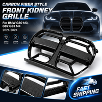 Kühlergrill mit Carbonfaser-Optik, Doppel-Nieren-Design, für BMW G80 M3, G82 G83 M4, Modelljahre 2021-2024