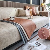 Thicken Faux Leather Sofa Seat Cushion for Living Room Universal Couch Protector for All Seasons Luxury Non-slip Car Seat Covers