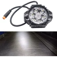 AliExpress TOOPRE 36/48V Electric Bicycle Front Light With Horn 4pin 3pin Waterproof Optiops LED Front Light Functional Front Light Cycling Access