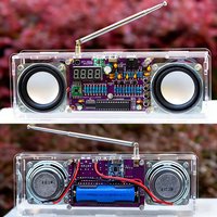 87.5MHz–108MHz Dual-Channel FM Radio with Digital Display – DIY Electronics Kit with Type-C Port Suitable for audio learning etc
