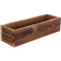 Long Rectangular Planter Box 30x11x8.5cm Outdoor Garden Balcony Plant Pot Wooden Flower Boxes Gardening Pot