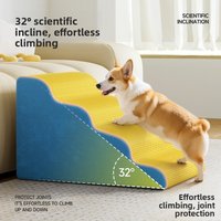 Dogs Sofa up down Bed Anti-Slip Staircase Small Elderly Dogs Pet Slope Footpad Detachable Washable Steps Special